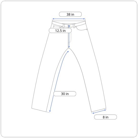 Carhartt Jeans Mens 38x30 Blue Stonewash Relaxed Fit B18 Straight Workwear Denim - Picture 8 of 9